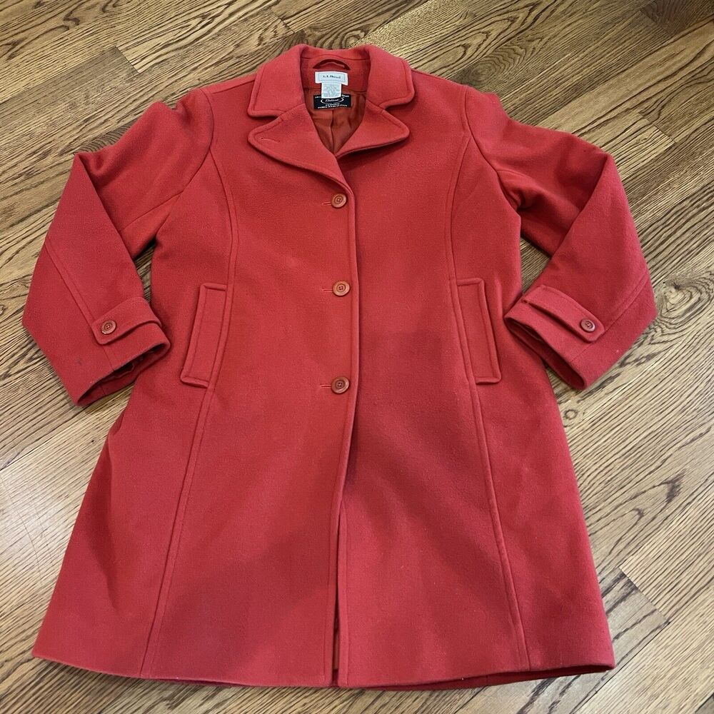 LL Bean Bellandi‎ Lambswool Peacoat Style Size 16 Regular Made In Italy